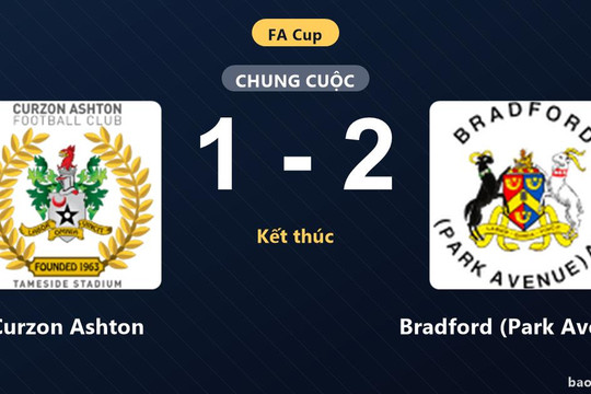 Curzon Ashton 1-2 Bradford (Park Avenue): Bradford (Park Avenue) giành chiến thắng