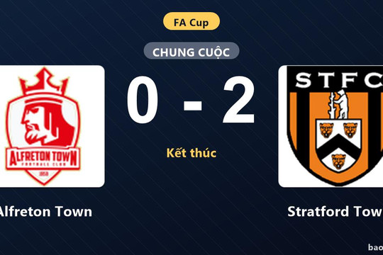 Alfreton Town 0-2 Stratford Town: Stratford Town giành chiến thắng