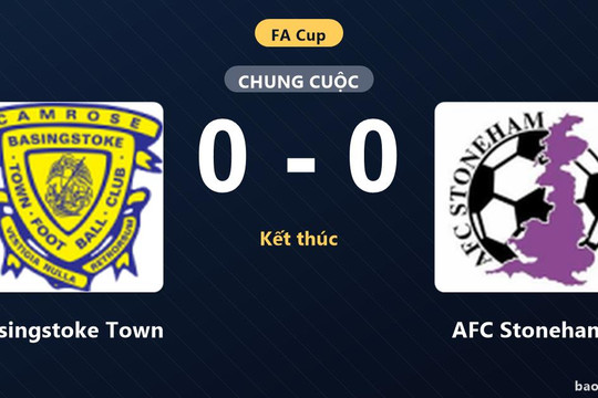 Basingstoke Town 0-0 AFC Stoneham: Hai đội chia điểm