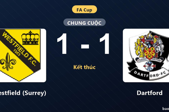 Westfield (Surrey) 1-1 Dartford: Hai đội chia điểm