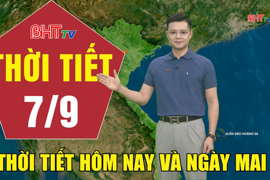 Dự báo thời tiết Hà Tĩnh đêm 6/9 ngày 7/9/2026
