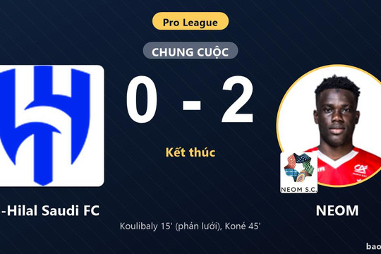 Al-Hilal Saudi FC 0-2 NEOM: NEOM giành chiến thắng