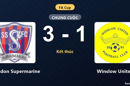 Swindon Supermarine 3-1 Winslow United: Swindon Supermarine giành chiến thắng