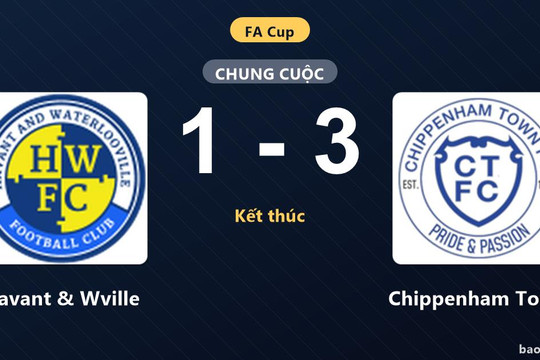Havant & Wville 1-3 Chippenham Town: Chippenham Town giành chiến thắng