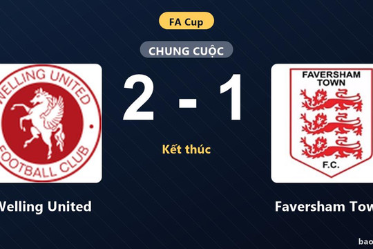 Welling United 2-1 Faversham Town: Welling United giành chiến thắng
