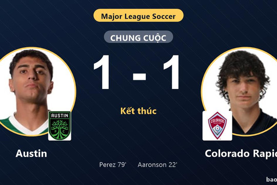Austin 1-1 Colorado Rapids: Hai đội chia điểm