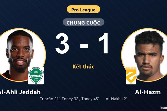 Al-Ahli Jeddah 3-1 Al-Hazm: Al-Ahli Jeddah giành chiến thắng