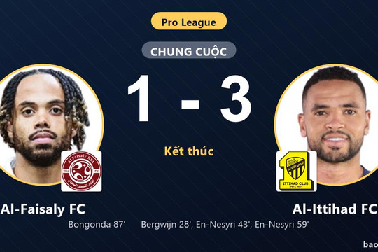 Al-Faisaly FC 1-3 Al-Ittihad FC: Al-Ittihad FC giành chiến thắng