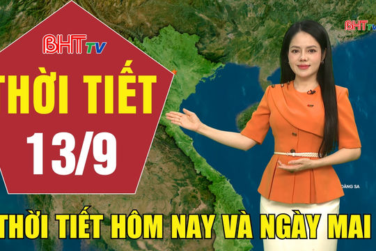 Dự báo thời tiết Hà Tĩnh đêm 12/9 ngày 13/9/2026