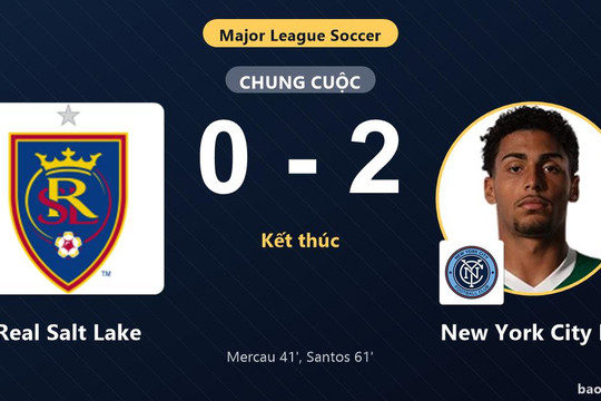 Real Salt Lake 0-2 New York City FC: New York City FC giành chiến thắng