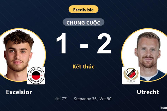 Excelsior 1-2 Utrecht: Utrecht giành chiến thắng