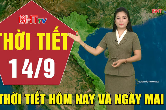 Dự báo thời tiết Hà Tĩnh đêm 13/9 ngày 14/9/2026