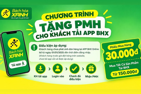 Cách nhận phiếu mua hàng 30.000 đồng khi tải ứng dụng Bách hóa XANH áp dụng cho đơn từ 150K