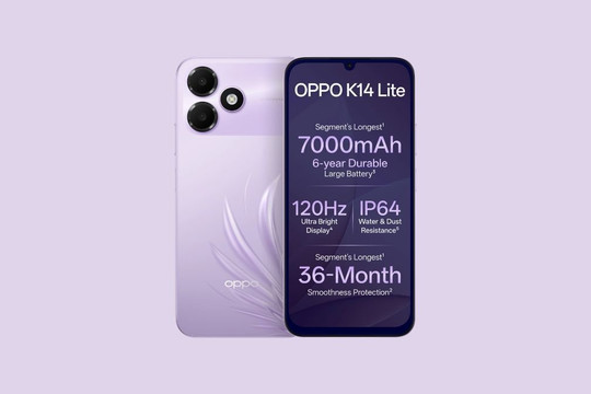 OPPO K14 Lite 4G chính thức ra mắt: Pin 7000mAh, màn hình 120Hz và giá bán 4,6 triệu đồng