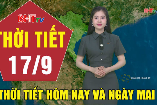 Dự báo thời tiết Hà Tĩnh đêm 16/9 ngày 17/9/2026