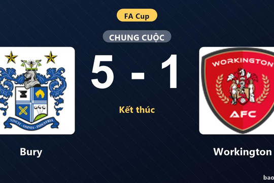 Bury 5-1 Workington: Bury giành chiến thắng