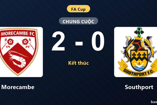 Morecambe 2-0 Southport: Morecambe giành chiến thắng
