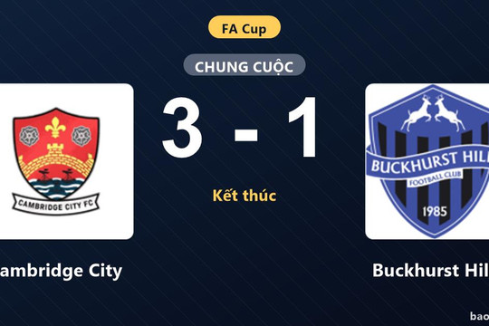 Cambridge City 3-1 Buckhurst Hill: Cambridge City giành chiến thắng