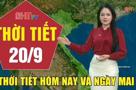 Dự báo thời tiết Hà Tĩnh đêm 19/9 ngày 20/9/2026