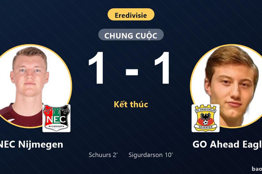 NEC Nijmegen 1-1 GO Ahead Eagles: Hai đội chia điểm