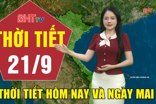 Dự báo thời tiết Hà Tĩnh đêm 20/9 ngày 21/9/2026
