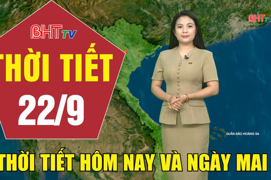 Dự báo thời tiết Hà Tĩnh đêm 21/9 ngày 22/9/2026