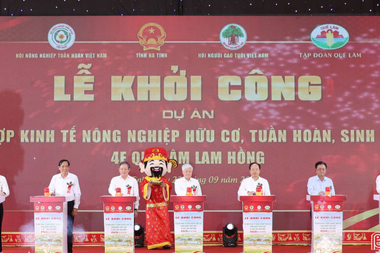Khởi công Tổ hợp kinh tế nông nghiệp hữu cơ, tuần hoàn, sinh thái 4F Quế Lâm Lam Hồng