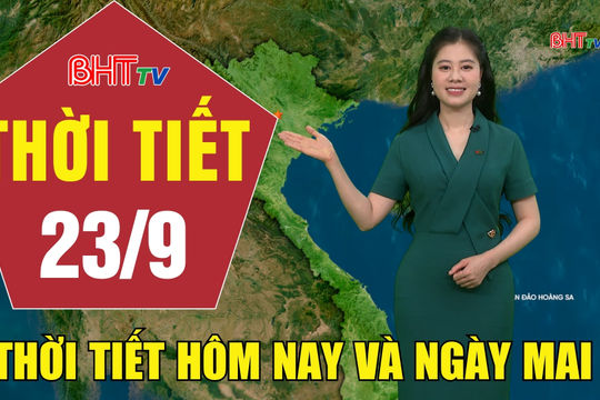Dự báo thời tiết Hà Tĩnh đêm 22/9 ngày 23/9/2026