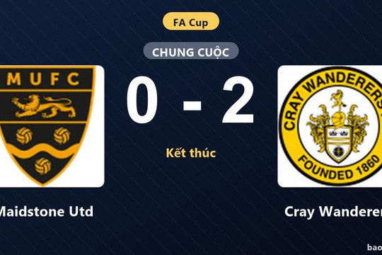 Maidstone Utd 0-2 Cray Wanderers: Cray Wanderers giành chiến thắng