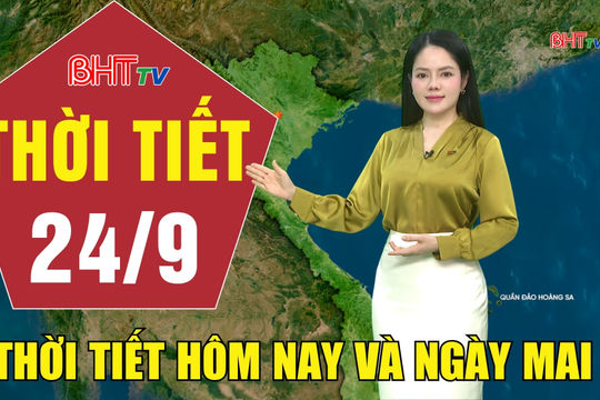 Dự báo thời tiết Hà Tĩnh đêm 23/9 ngày 24/9/2026