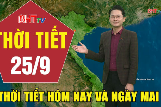 Dự báo thời tiết Hà Tĩnh đêm 24/9 ngày 25/9/2026