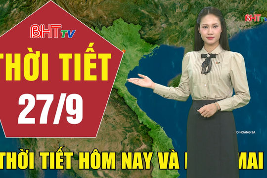 Dự báo thời tiết Hà Tĩnh đêm 26/9 ngày 27/9/2026