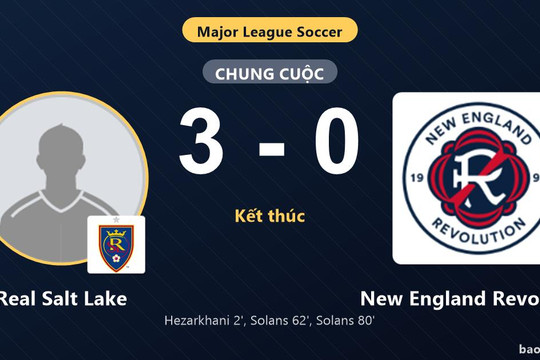 Real Salt Lake 3-0 New England Revolution: Real Salt Lake giành chiến thắng