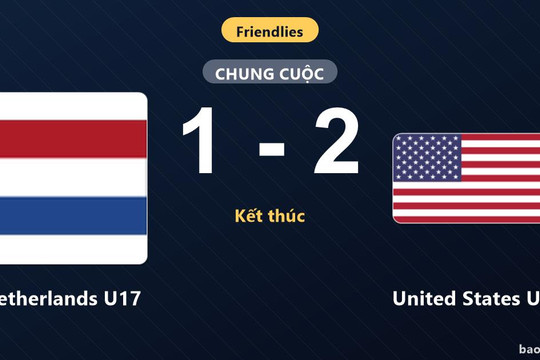 Netherlands U17 1-2 United States U17: United States U17 giành chiến thắng