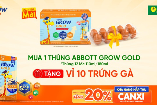 Cách săn ưu đãi mua thùng sữa Abbott Grow Gold nhận ngay vỉ 10 quả trứng gà tại Bách hóa XANH