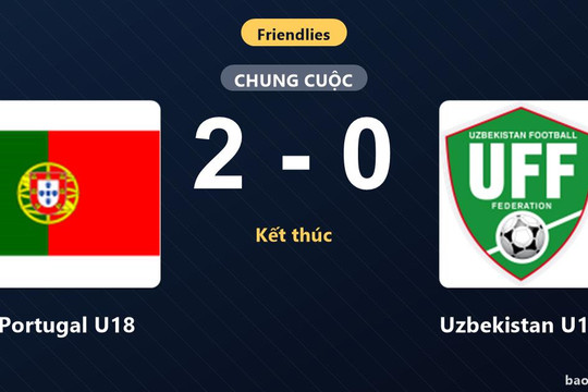 Portugal U18 2-0 Uzbekistan U18: Portugal U18 giành chiến thắng