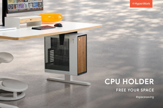 Giá treo CPU HyperWork CPH01: Giải pháp lắp đặt linh hoạt, hỗ trợ xoay 360 độ chịu tải 10 kg