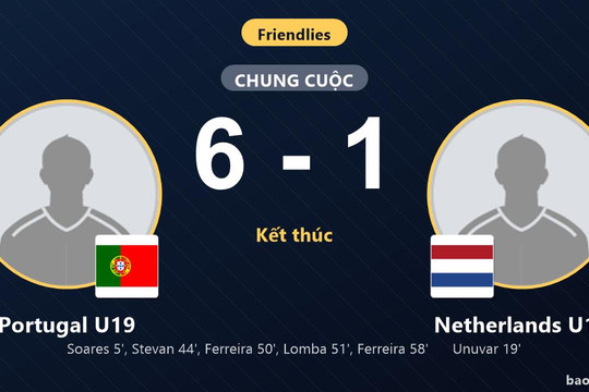 Portugal U19 6-1 Netherlands U19: Portugal U19 giành chiến thắng