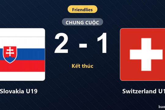 Slovakia U19 2-1 Switzerland U19: Slovakia U19 giành chiến thắng