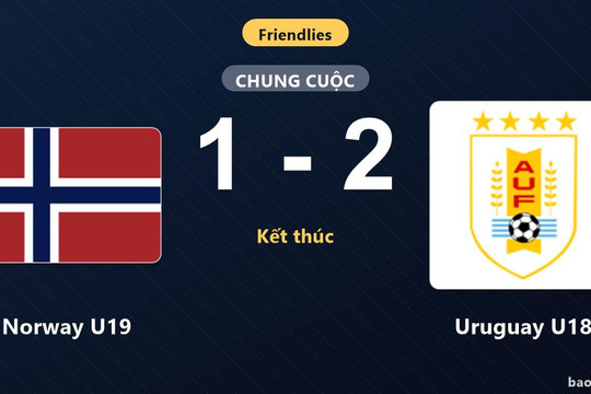 Norway U19 1-2 Uruguay U18: Uruguay U18 giành chiến thắng