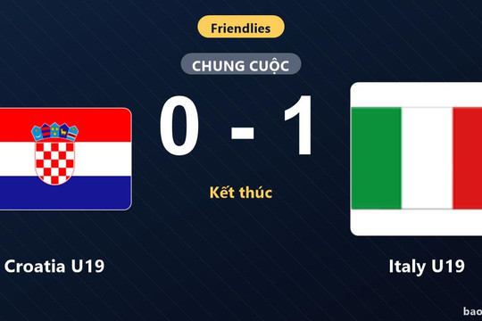 Croatia U19 0-1 Italy U19: Italy U19 giành chiến thắng