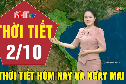 Dự báo thời tiết Hà Tĩnh đêm 1/10 ngày 2/10/2026