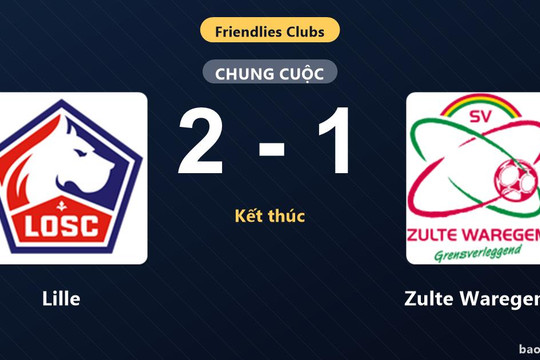 Lille 2-1 Zulte Waregem: Lille giành chiến thắng