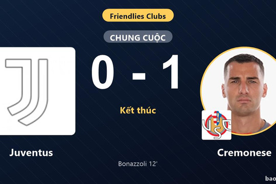 Juventus 0-1 Cremonese: Cremonese giành chiến thắng