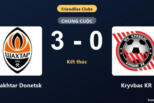 Shakhtar Donetsk 3-0 Kryvbas KR: Shakhtar Donetsk giành chiến thắng