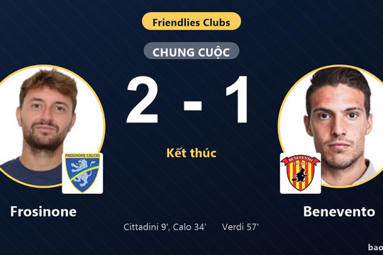 Frosinone 2-1 Benevento: Frosinone giành chiến thắng