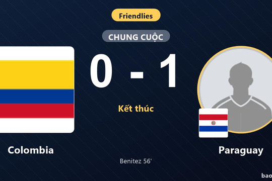 Colombia 0-1 Paraguay: Paraguay giành chiến thắng