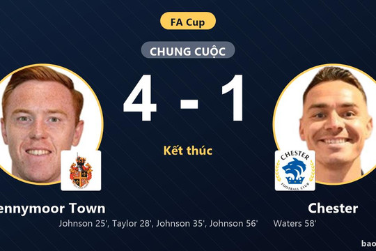 Spennymoor Town 4-1 Chester: Spennymoor Town giành chiến thắng