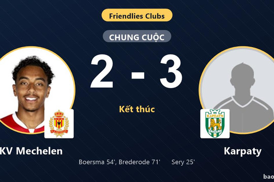 KV Mechelen 2-3 Karpaty: Karpaty giành chiến thắng