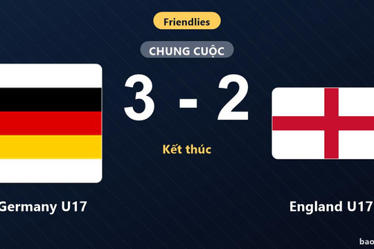 Germany U17 3-2 England U17: Germany U17 giành chiến thắng